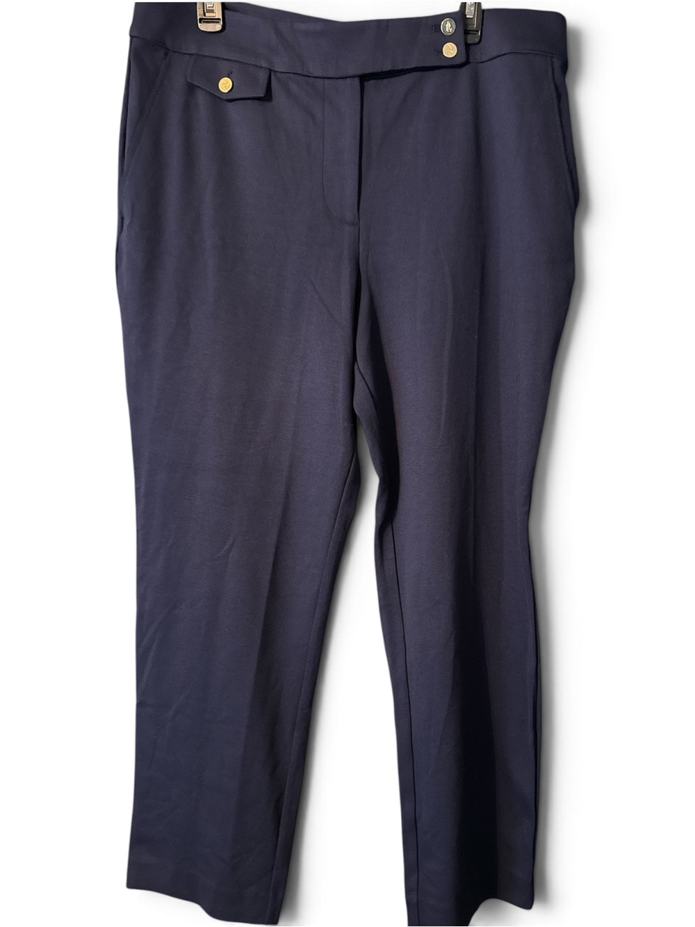 Lauren Ralph Lauren Navy Gold Button Pants XL NWT